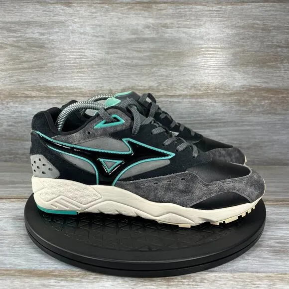 Mizuno Men's Contender X Gray Green Suede Athletic Sneakers Size 8