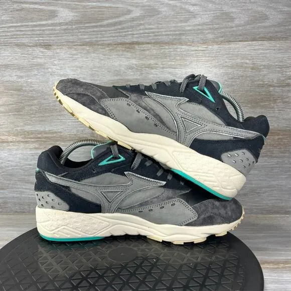 Mizuno Men's Contender X Gray Green Suede Athletic Sneakers Size 8