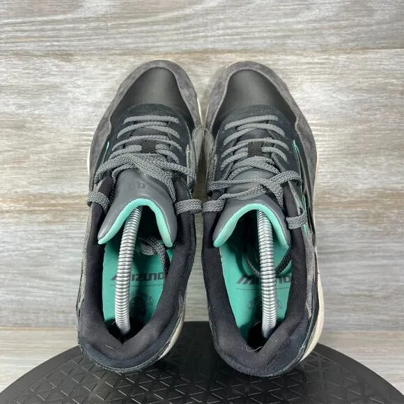 Mizuno Men's Contender X Gray Green Suede Athletic Sneakers Size 8