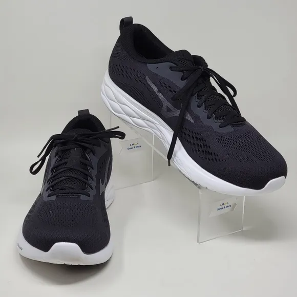 Mizuno Wave Revolt 2 Dark Grey White Men's Size 14 Running Shoes J1GC2114-13