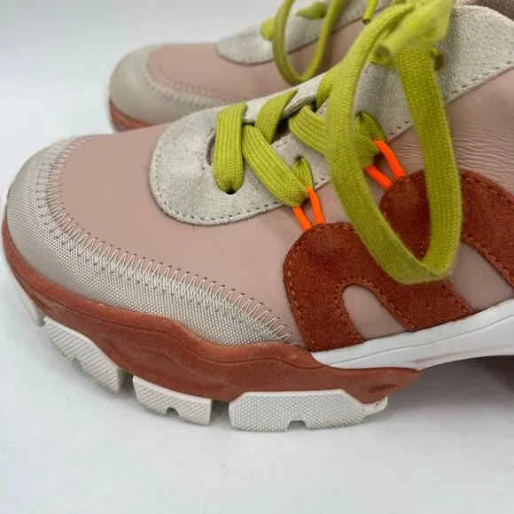 MOMONI Puffin Shoes Sneakers Size 39 (US 9) Free People Retro Neon Leather Suede