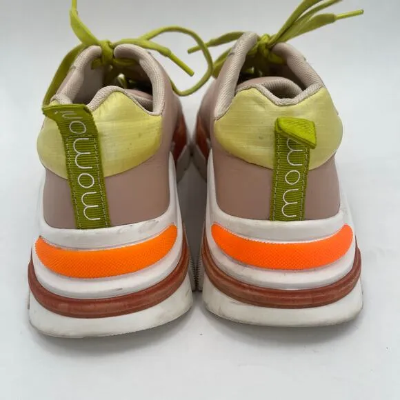 MOMONI Puffin Shoes Sneakers Size 39 (US 9) Free People Retro Neon Leather Suede