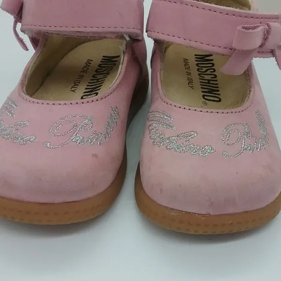 Moschino Pink Suede Princess Shoes