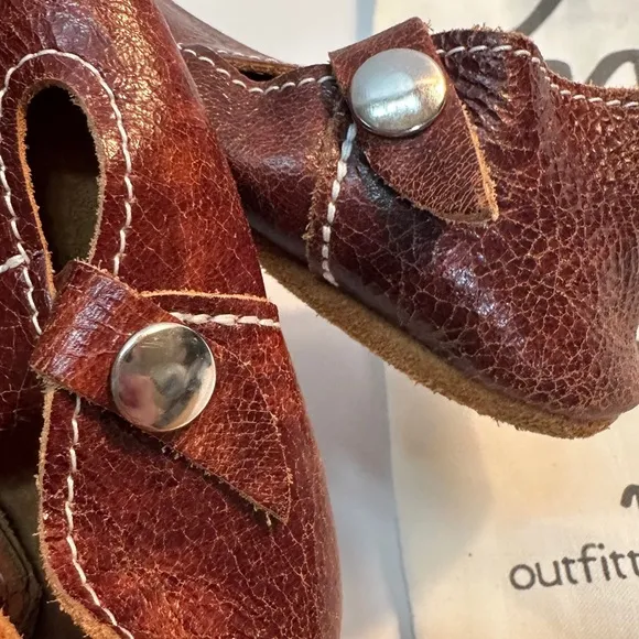 MP Mon Petit Shoes Saddle T-Strap Soft Soled‎ Shoes size 6