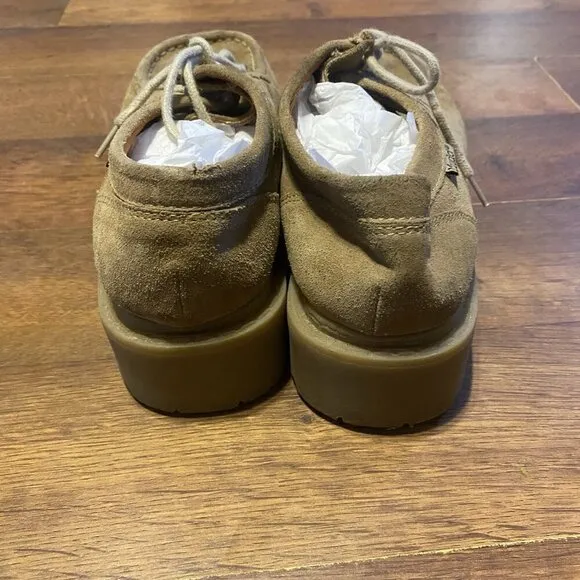 Mudd Shoes Women 9 Tan Suede Platform Lug Sole Vintage Y2K Grunge Goth Chunky