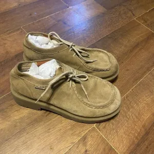 Mudd Shoes Women 9 Tan Suede Platform Lug Sole Vintage Y2K Grunge Goth Chunky