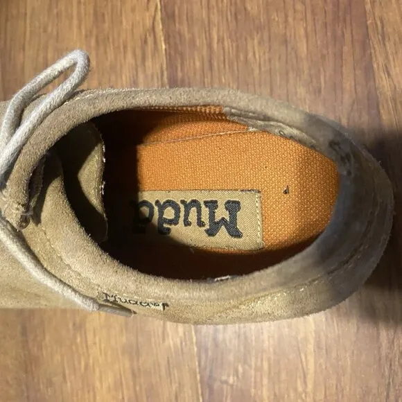 Mudd Shoes Women 9 Tan Suede Platform Lug Sole Vintage Y2K Grunge Goth Chunky