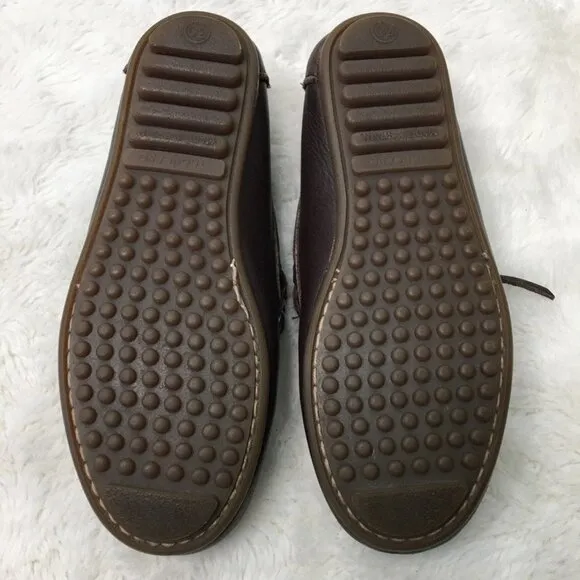 Nanos Toddler Boys Brown Leather Slip On Moccasins Shoes Size 30 / 12.5 US