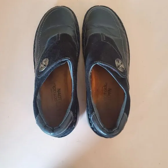 Naot 39 Black Leather 8 Comfort Shoes Israel Loafers ADELINA