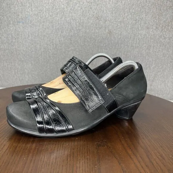 Naot Attitude Pump Heels Women's 39 / 8 Black Suede Mary Jane Comfort Career‎
