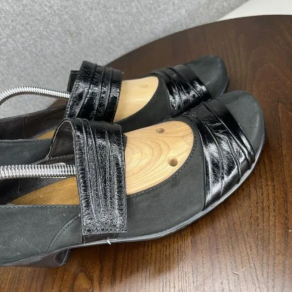 Naot Attitude Pump Heels Women's 39 / 8 Black Suede Mary Jane Comfort Career‎