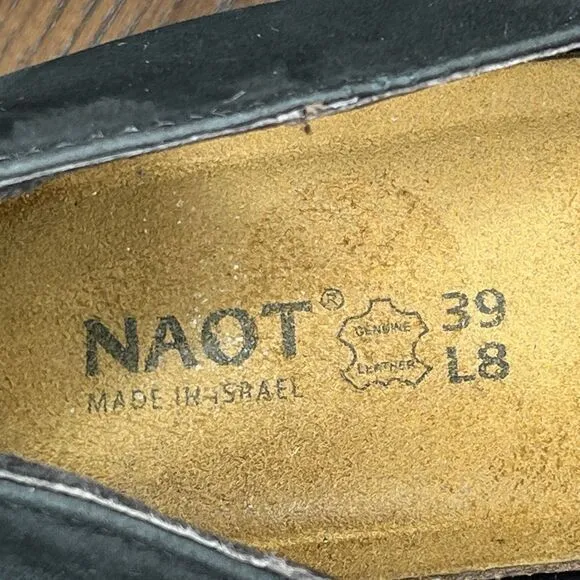 Naot Attitude Pump Heels Women's 39 / 8 Black Suede Mary Jane Comfort Career‎