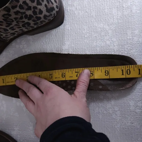 NAOT Helm Ankle Boots EU 41 Double Zip Cheetah Print Heeled Booties