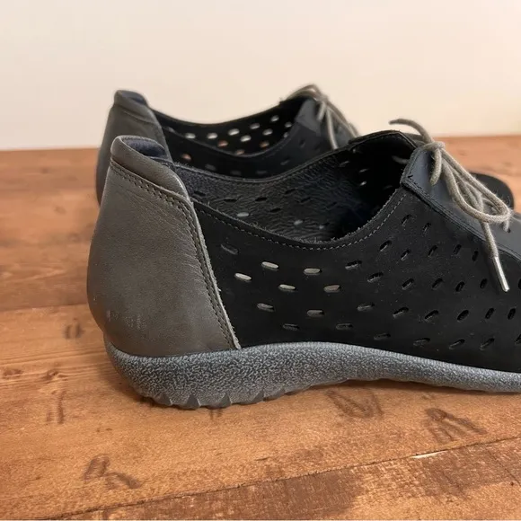 NAOT Womens Lalo Black Perforated Sneaker Oxford Shoe Size 42 Comfort Lace up 11