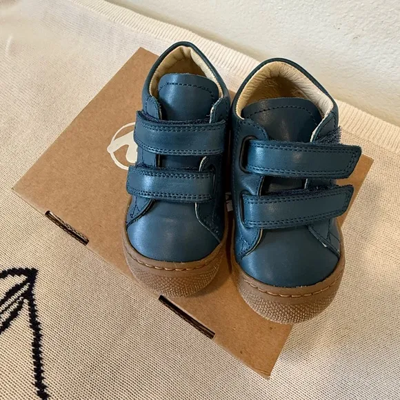 NATURINO COCOON VL Leather first step shoes, Midnight blue NEW