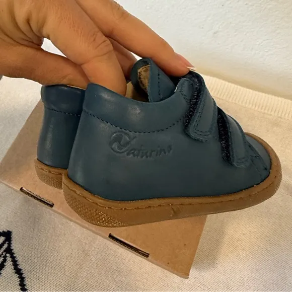 NATURINO COCOON VL Leather first step shoes, Midnight blue NEW