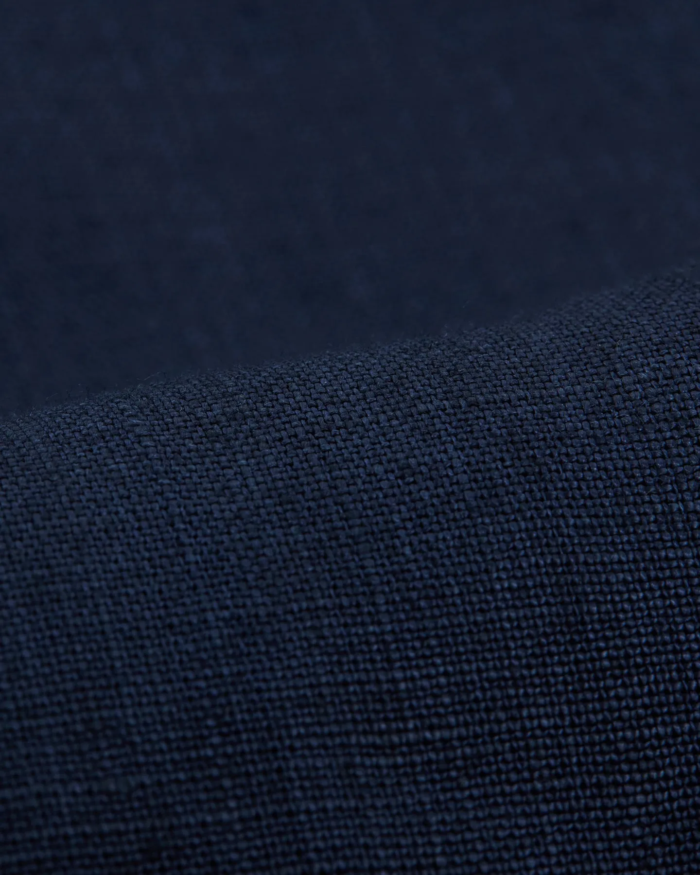 Navy Double Pleat Linen Trousers