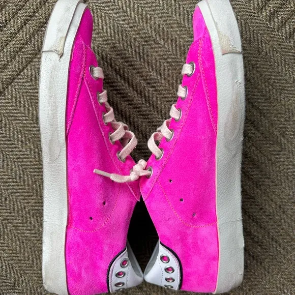 Neon Pink Women's Philippe Model leather sneakers