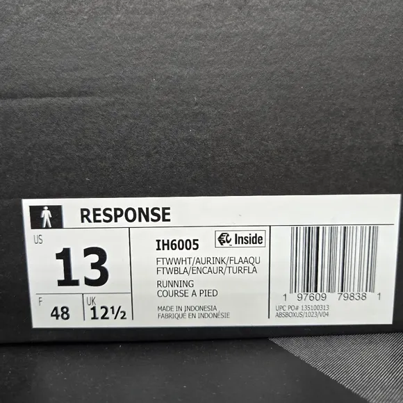 New Adidas Response Men's Running Shoes Size 13