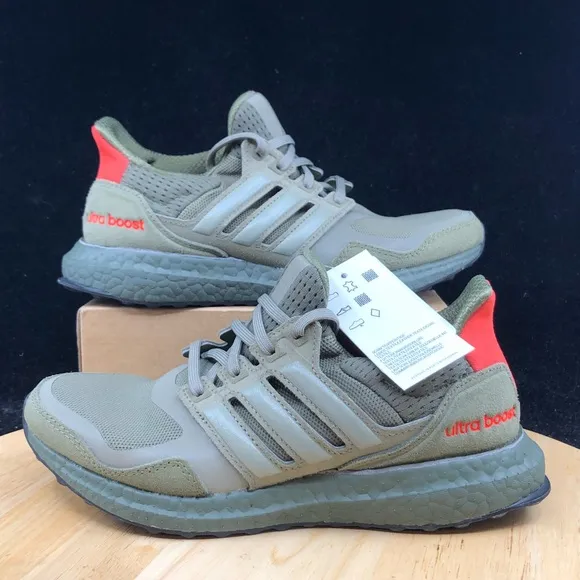 New Adidas Ultraboost S&amp;L Shoes Khaki Cargo Green EF1978 Men Size 4 / Womens 5.5