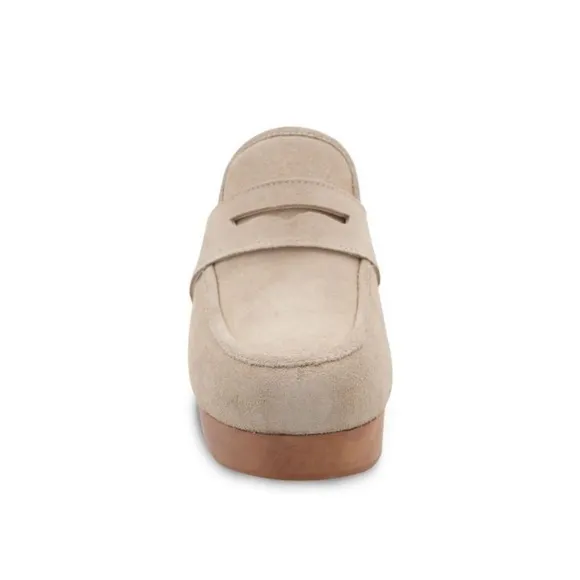 NEW André Assous Soraya Suede Clog Loafer Mule Ivory Size 10