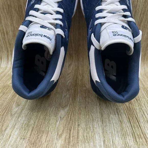 New‎ Balance 550 Men's Size 9.5 D Suede Indigo Navy Blue Sneakers Shoes BB550SLA