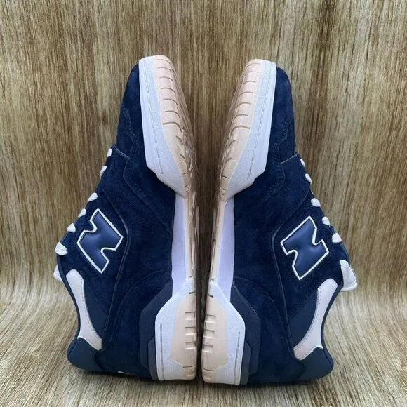 New‎ Balance 550 Men's Size 9.5 D Suede Indigo Navy Blue Sneakers Shoes BB550SLA
