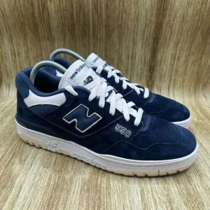 New‎ Balance 550 Men's Size 9.5 D Suede Indigo Navy Blue Sneakers Shoes BB550SLA
