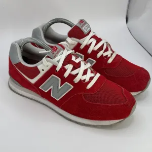 New Balance 574 Elite Edition Red Suede Shoes - KL574RBG - Size 6.5