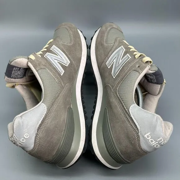 New Balance 574 Men's 14 Grey Suede Athletic Shoes Lace-Up Round Toe Sneakers
