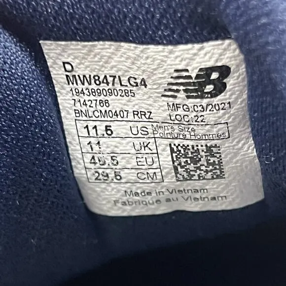 New Balance 847v4 Running Sneakers Men Size 11.5 D Gray Blue Mesh Comfort Shoes