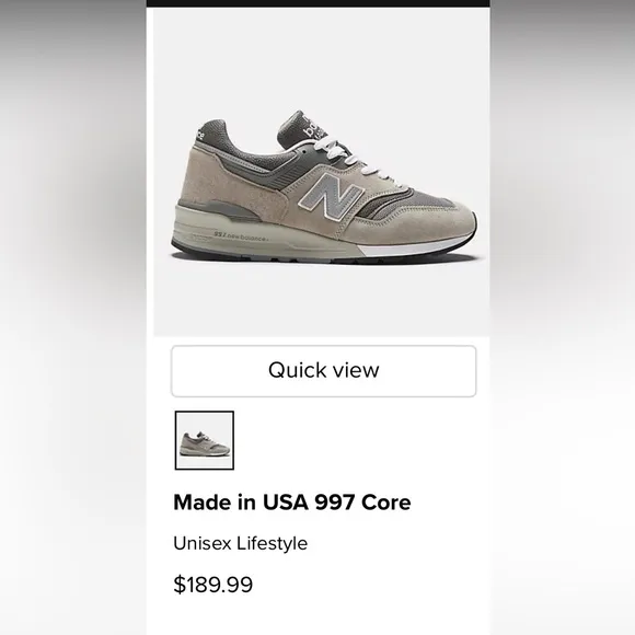 New Balance 997 Core Made in USA
