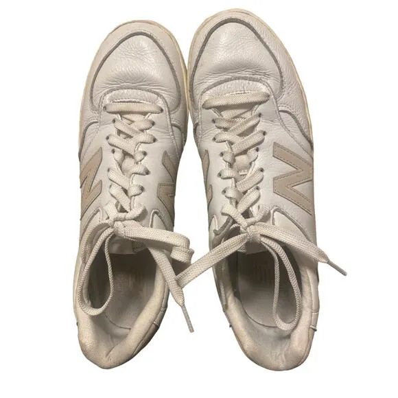 New Balance CT300 V3 Men’s Sneakers Size 9 White Tan Court Casual Leather Shoes
