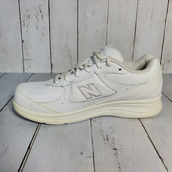 New Balance Shoes Women Size 9.5 2E White WW577WT Walking Casual **NO INSOLES**