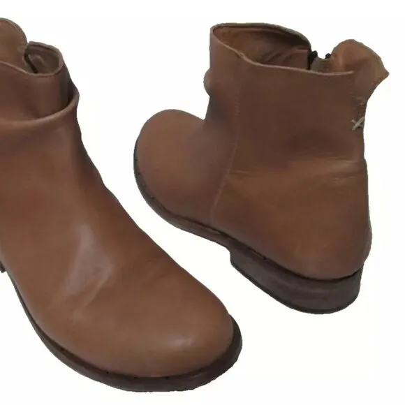 NEW BEEK Leather Quail Booties chocolate for women 1065tn