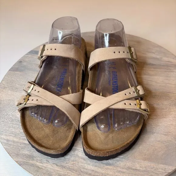 NEW Birkenstock Women's Franca Soft Footbed Narrow Fit Slide Sandals US Size 10