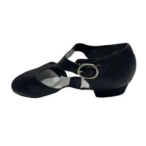NEW CAPEZIO Pedini 321 Jazz Lyrical Black Leather Split-Sole Shoes Youth 3M-5M