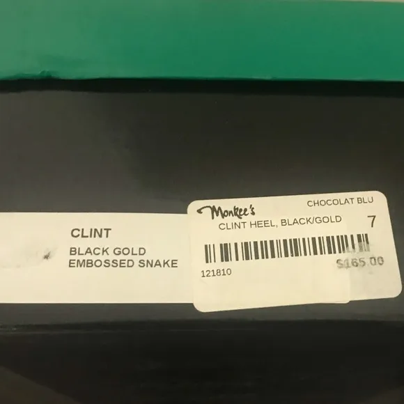 New Chocolat blu Clint shoes 7 black gold