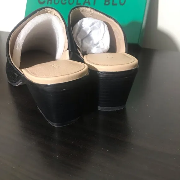 New Chocolat blu Clint shoes 7 black gold