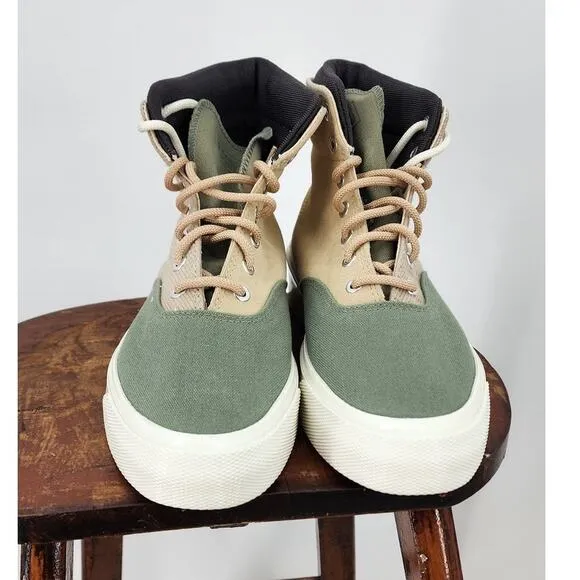 New Converse‎ Skid Grip Hi Green Suede Canvas Size Women's 8