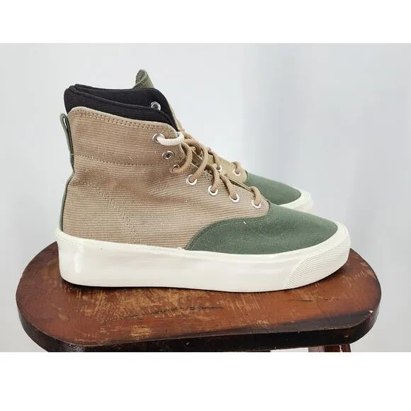 New Converse‎ Skid Grip Hi Green Suede Canvas Size Women's 8
