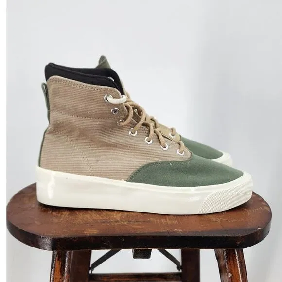 New Converse‎ Skid Grip Hi Green Suede Canvas Size Women's 8