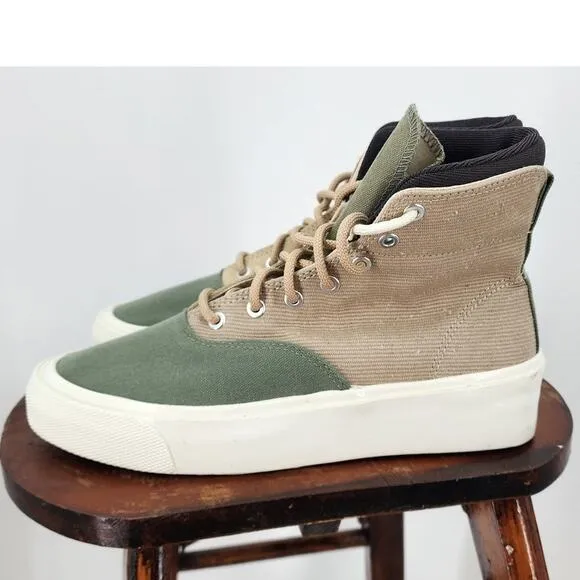 New Converse‎ Skid Grip Hi Green Suede Canvas Size Women's 8