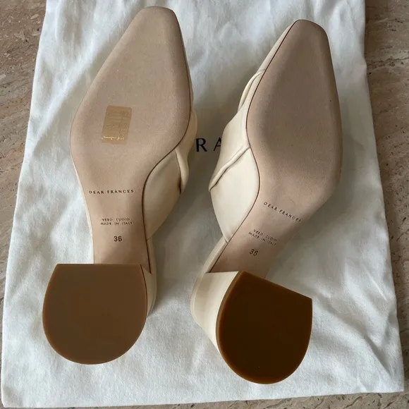 NEW Dear Frances Sherry Mule in Cream size 6/36