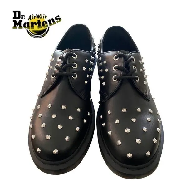 NEW  Dr. Martens 1461 Stud Wanama Leather Oxford Men's Women's Shoes 10 11