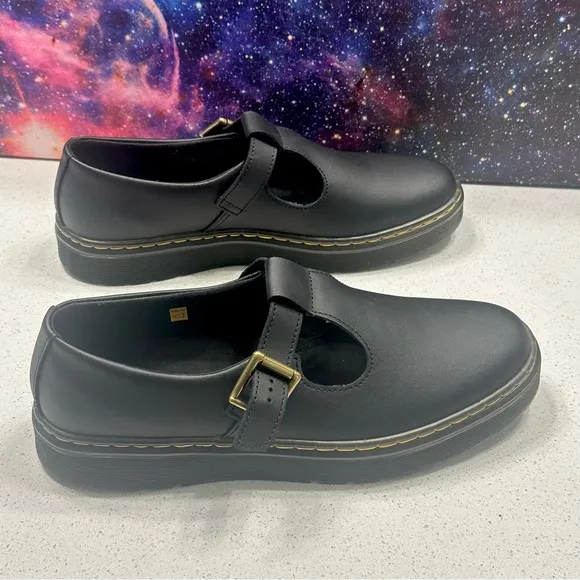 NEW Dr. Martens Zavala MJ Buckle Mary Jane Shoes Black Women Sz 11 UK 9