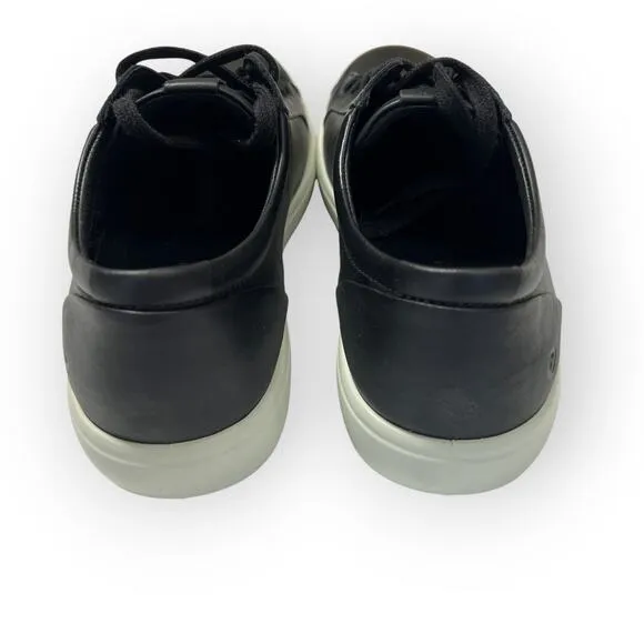 NEW ECCO Soft 7 Leather City Sneaker MENS EU 46 US 12-12.5 Black Shoes NIB