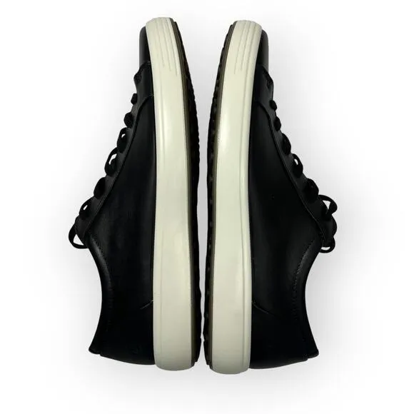 NEW ECCO Soft 7 Leather City Sneaker MENS EU 46 US 12-12.5 Black Shoes NIB