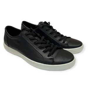 NEW ECCO Soft 7 Leather City Sneaker MENS EU 46 US 12-12.5 Black Shoes NIB