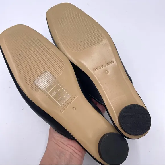 NEW Everlane Black Leather Day Mule in Size 8